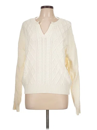Pre-owned St. John's Bay Pullover Sweater In White