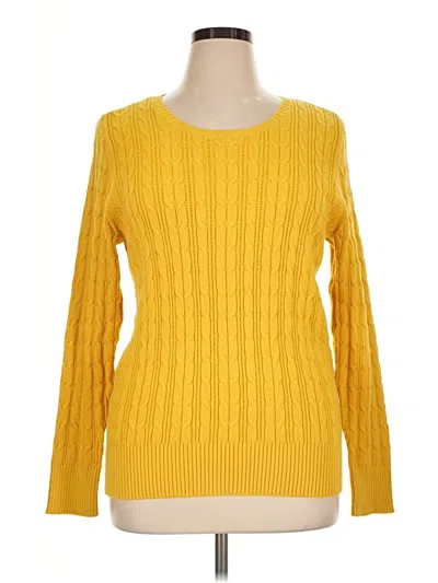 Pre-owned St. John's Bay Pullover Sweater In Yellow