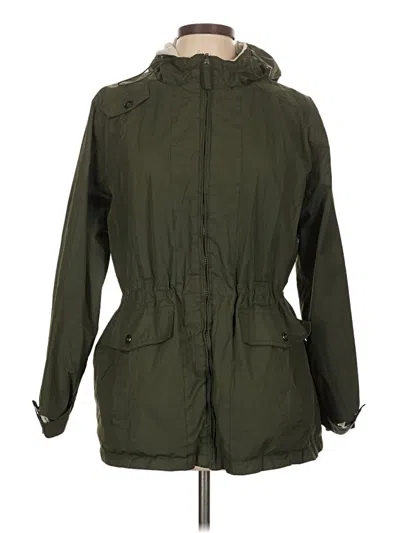 Pre-owned St. John's Bay Raincoat In Green