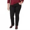 St. John's Bay Secretly Slender Mid Rise Straight Leg Jeans - Plus In Black In Black