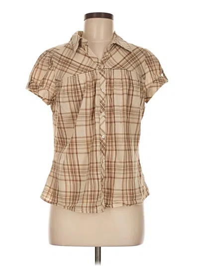 Pre-owned St. John's Bay Short Sleeve Blouse In Brown