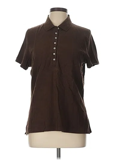Pre-owned St. John's Bay Short Sleeve Blouse In Brown