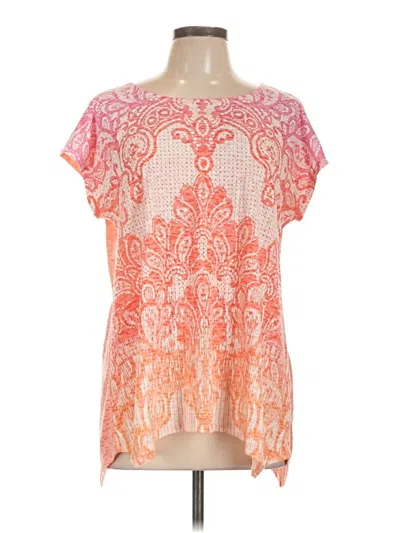 Pre-owned St. John's Bay Short Sleeve Blouse In Orange