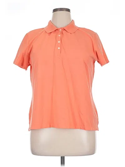 Pre-owned St. John's Bay Short Sleeve Blouse In Orange