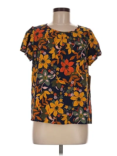 Pre-owned St. John's Bay Short Sleeve Blouse In Orange