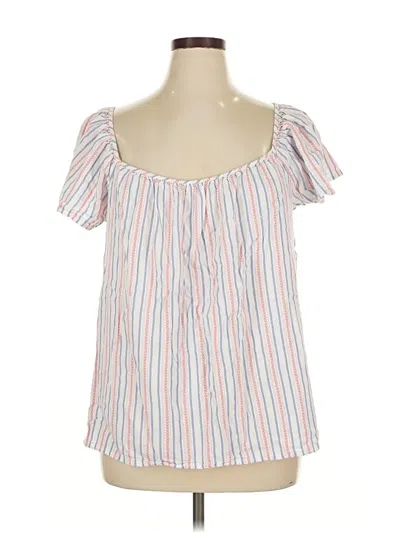 Pre-owned St. John's Bay Short Sleeve Blouse In Pink