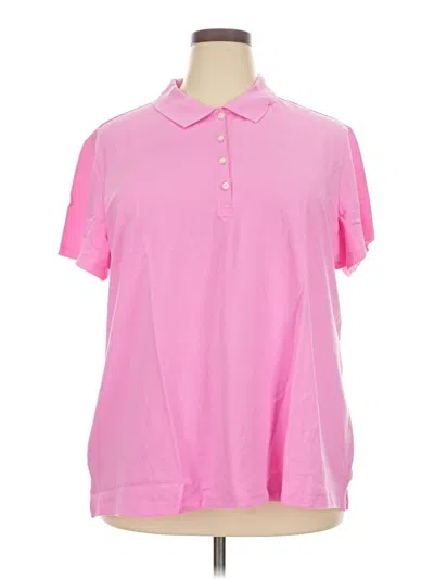 Pre-owned St. John's Bay Short Sleeve Blouse In Pink