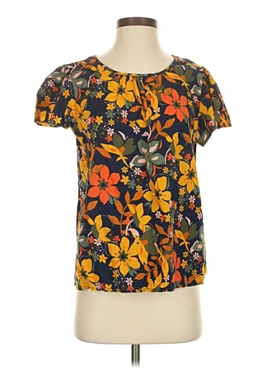 Pre-owned St. John's Bay Short Sleeve Blouse In Yellow