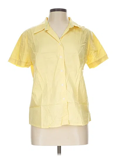 Pre-owned St. John's Bay Short Sleeve Blouse In Yellow