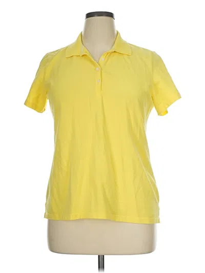 Pre-owned St. John's Bay Short Sleeve Blouse In Yellow