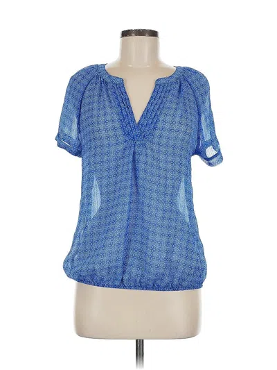 Pre-owned St. John's Bay Short Sleeve Henley Shirt In Blue