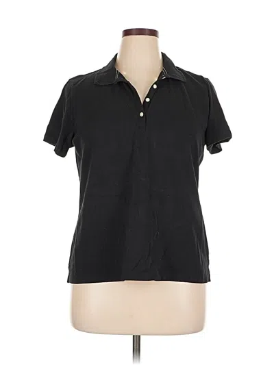 Pre-owned St. John's Bay Short Sleeve Polo Shirt In Black