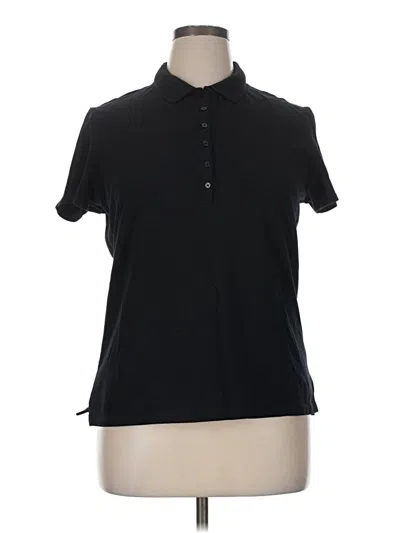 Pre-owned St. John's Bay Short Sleeve Polo Shirt In Black