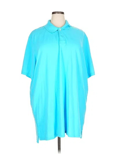 Pre-owned St. John's Bay Short Sleeve Polo Shirt In Blue