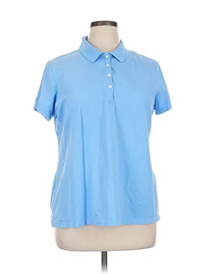 Pre-owned St. John's Bay Short Sleeve Polo Shirt In Blue