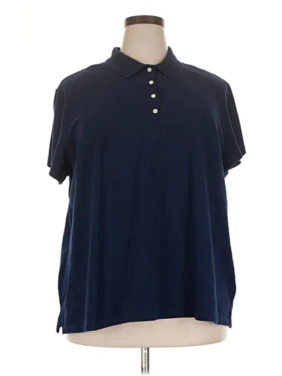 Pre-owned St. John's Bay Short Sleeve Polo Shirt In Blue