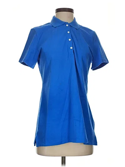 Pre-owned St. John's Bay Short Sleeve Polo Shirt In Blue