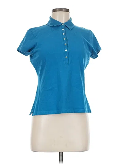 Pre-owned St. John's Bay Short Sleeve Polo Shirt In Blue