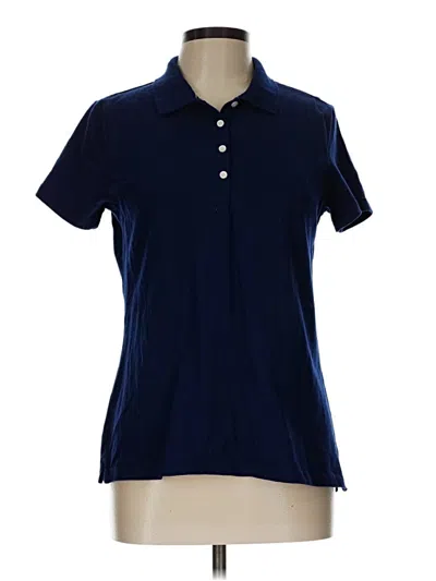 Pre-owned St. John's Bay Short Sleeve Polo Shirt In Blue