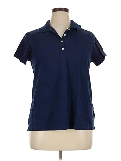 Pre-owned St. John's Bay Short Sleeve Polo Shirt In Blue
