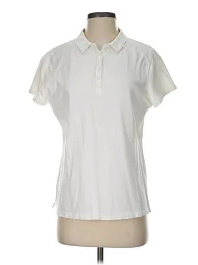 Pre-owned St. John's Bay Short Sleeve Polo Shirt In Ivory