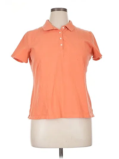 Pre-owned St. John's Bay Short Sleeve Polo Shirt In Orange