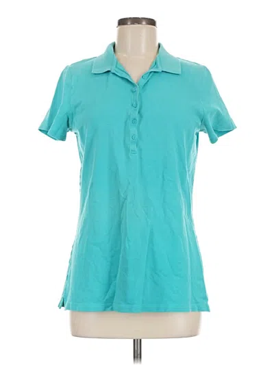 Pre-owned St. John's Bay Short Sleeve Polo Shirt In Teal