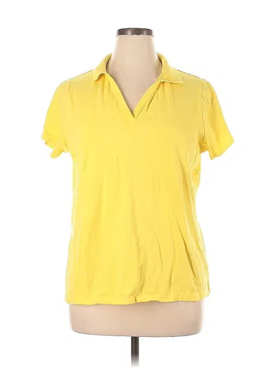 Pre-owned St. John's Bay Short Sleeve Polo Shirt In Yellow