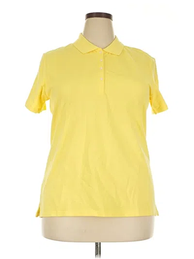 Pre-owned St. John's Bay Short Sleeve Polo Shirt In Yellow