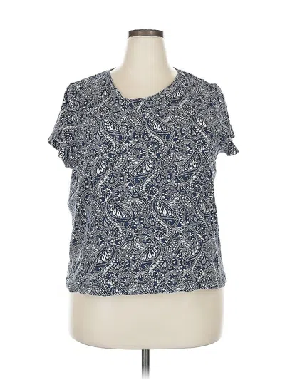 Pre-owned St. John's Bay Short Sleeve T-shirt In Blue