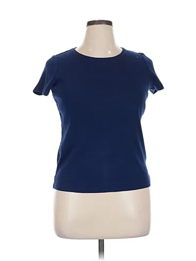 Pre-owned St. John's Bay Short Sleeve T-shirt In Blue