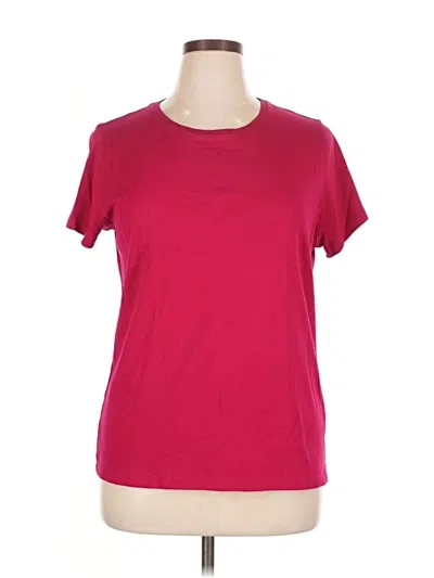 Pre-owned St. John's Bay Short Sleeve T-shirt In Burgundy