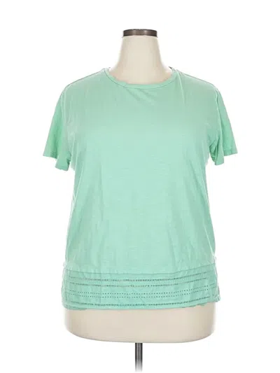 Pre-owned St. John's Bay Short Sleeve T-shirt In Green