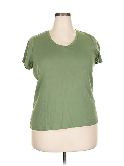 Pre-owned St. John's Bay Short Sleeve T-shirt In Green