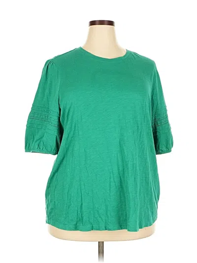 Pre-owned St. John's Bay Short Sleeve T-shirt In Green
