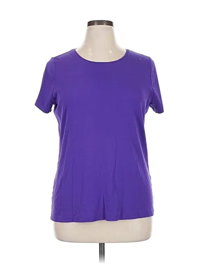 Pre-owned St. John's Bay Short Sleeve T-shirt In Purple