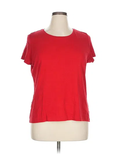 Pre-owned St. John's Bay Short Sleeve T-shirt In Red