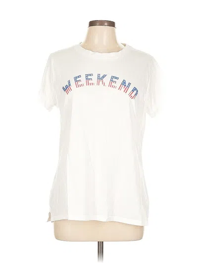 Pre-owned St. John's Bay Short Sleeve T-shirt In White