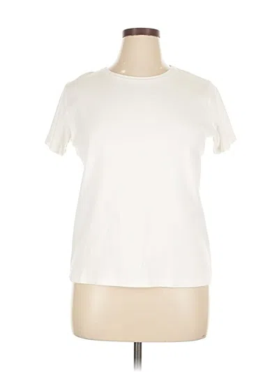 Pre-owned St. John's Bay Short Sleeve T-shirt In White