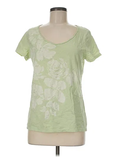 Pre-owned St. John's Bay Short Sleeve Top Green Scoop Neck Tops