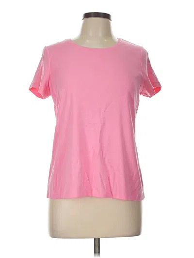 Pre-owned St. John's Bay Short Sleeve Top Pink Scoop Neck Tops