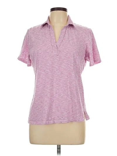Pre-owned St. John's Bay Short Sleeve Top Pink V-neck Tops