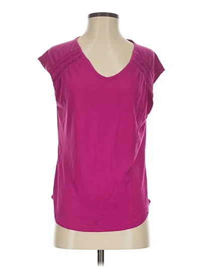 Pre-owned St. John's Bay Short Sleeve Top Purple Scoop Neck Tops
