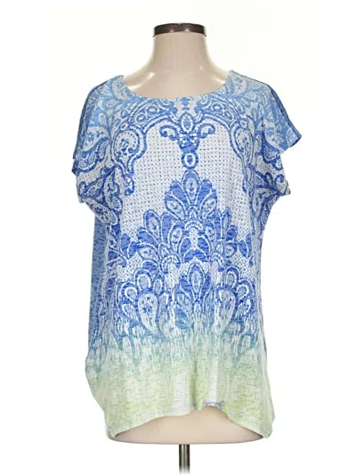 Pre-owned St. John's Bay Short Sleeve T-shirt In Blue