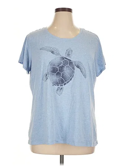 Pre-owned St. John's Bay Short Sleeve T-shirt In Blue