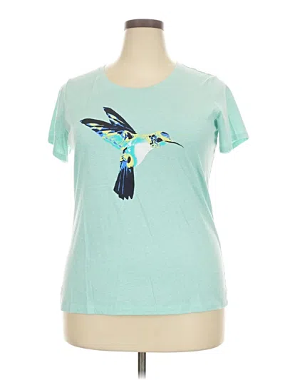 Pre-owned St. John's Bay Short Sleeve T-shirt In Blue