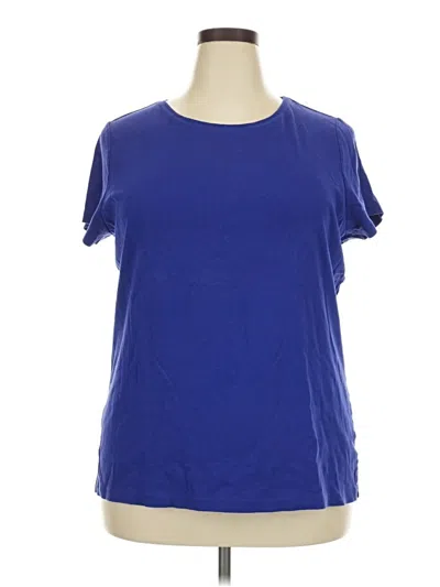 Pre-owned St. John's Bay Short Sleeve T-shirt In Blue