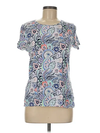Pre-owned St. John's Bay Short Sleeve T-shirt In Blue