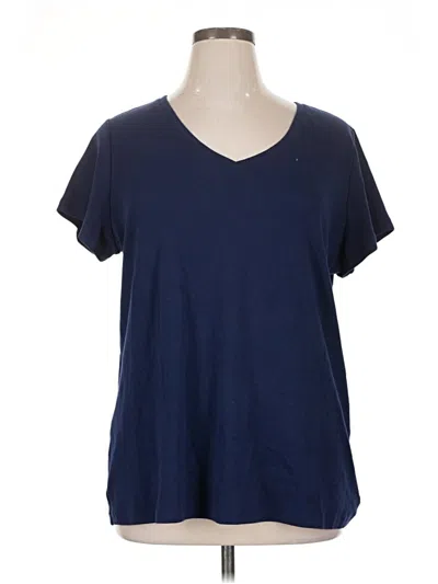 Pre-owned St. John's Bay Short Sleeve T-shirt In Blue