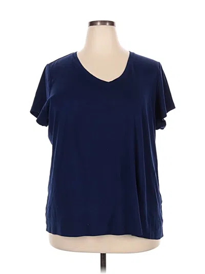 Pre-owned St. John's Bay Short Sleeve T-shirt In Blue